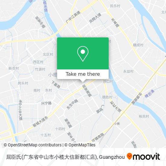 屈臣氏(广东省中山市小榄大信新都汇店) map