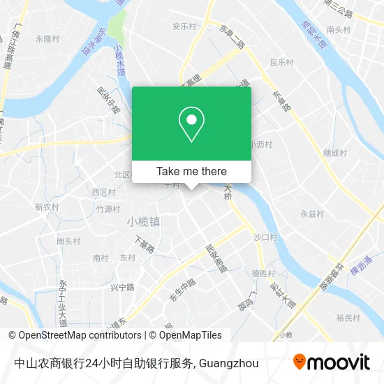 中山农商银行24小时自助银行服务 map