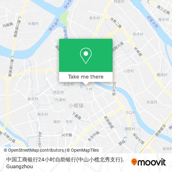 中国工商银行24小时自助银行(中山小榄北秀支行) map
