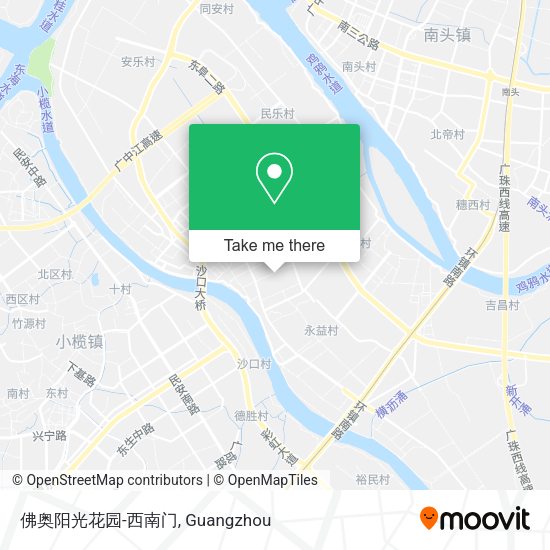 佛奥阳光花园-西南门 map