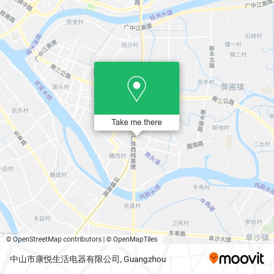 中山市康悦生活电器有限公司 map