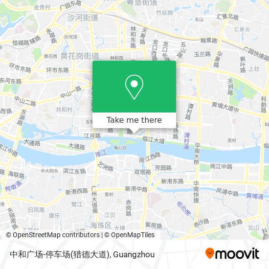 中和广场-停车场(猎德大道) map