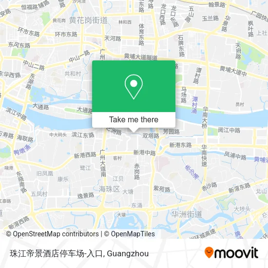 珠江帝景酒店停车场-入口 map