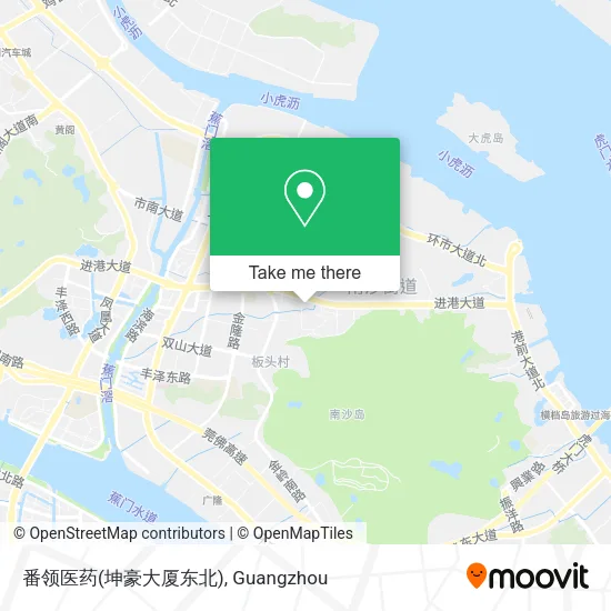 番领医药(坤豪大厦东北) map