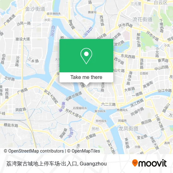 荔湾聚古城地上停车场-出入口 map