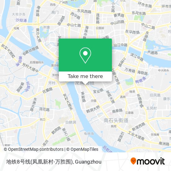 地铁8号线(凤凰新村-万胜围) map