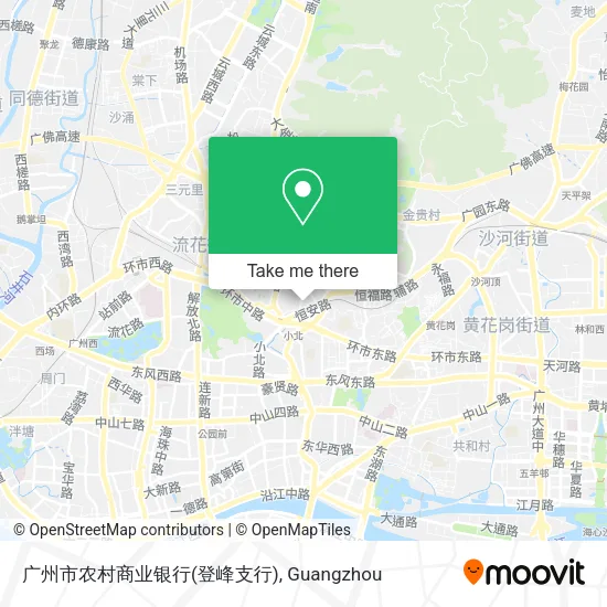 广州市农村商业银行(登峰支行) map