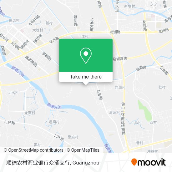 顺德农村商业银行众涌支行 map