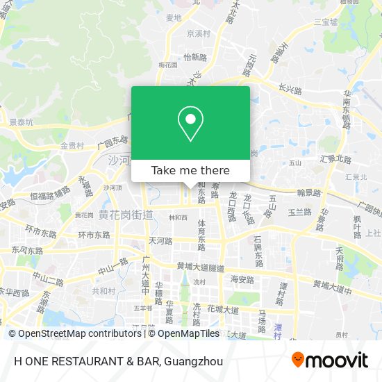 H ONE RESTAURANT & BAR map