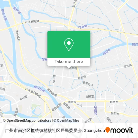广州市南沙区榄核镇榄核社区居民委员会 map