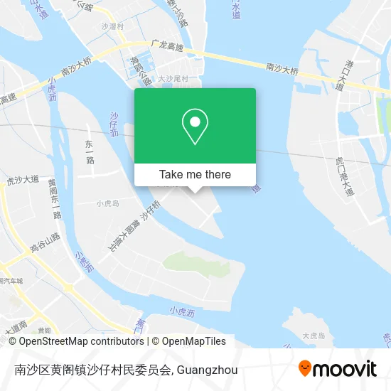 南沙区黄阁镇沙仔村民委员会 map