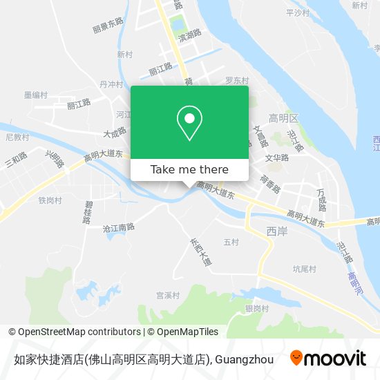 如家快捷酒店(佛山高明区高明大道店) map