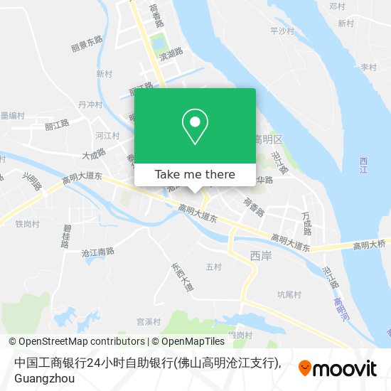 中国工商银行24小时自助银行(佛山高明沧江支行) map