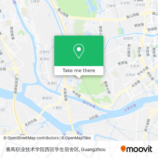 番禺职业技术学院西区学生宿舍区 map