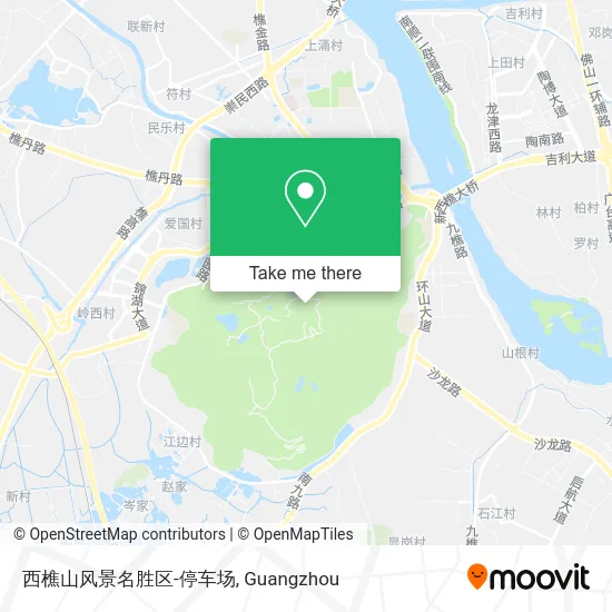 西樵山风景名胜区-停车场 map