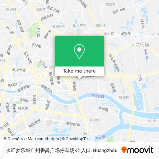 永旺梦乐城广州番禺广场停车场-出入口 map