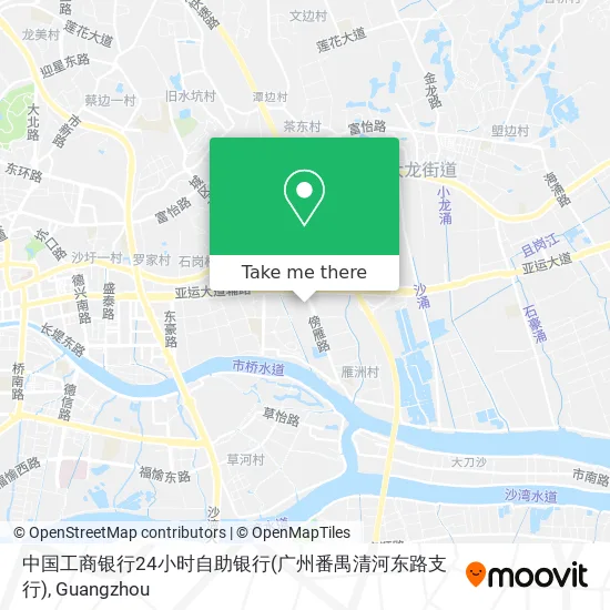 中国工商银行24小时自助银行(广州番禺清河东路支行) map