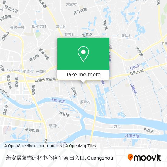 新安居装饰建材中心停车场-出入口 map