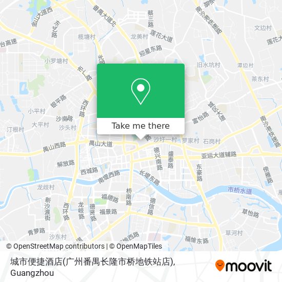 城市便捷酒店(广州番禺长隆市桥地铁站店) map
