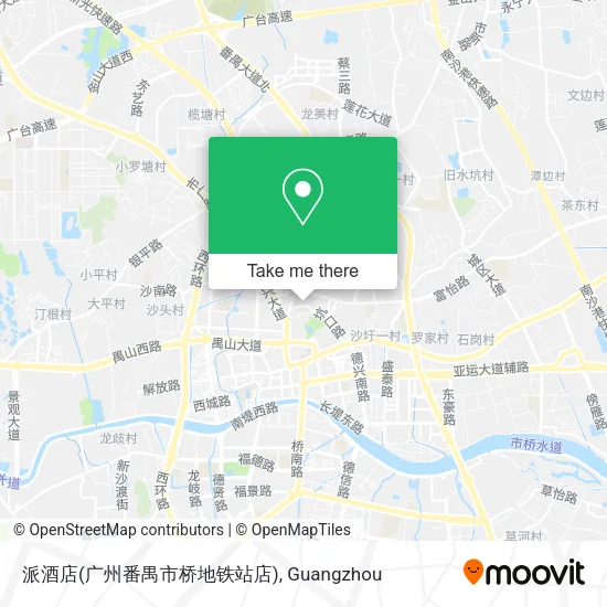 派酒店(广州番禺市桥地铁站店) map