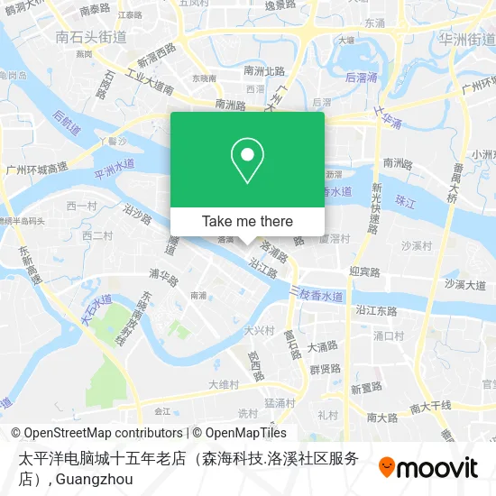 太平洋电脑城十五年老店（森海科技.洛溪社区服务店） map