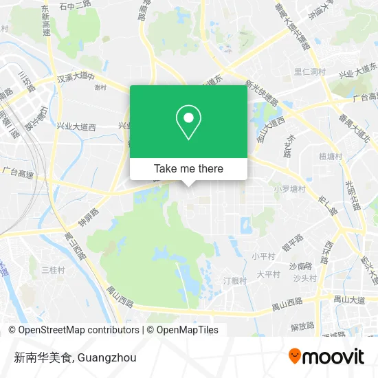 新南华美食 map