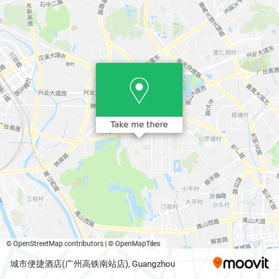 城市便捷酒店(广州高铁南站店) map