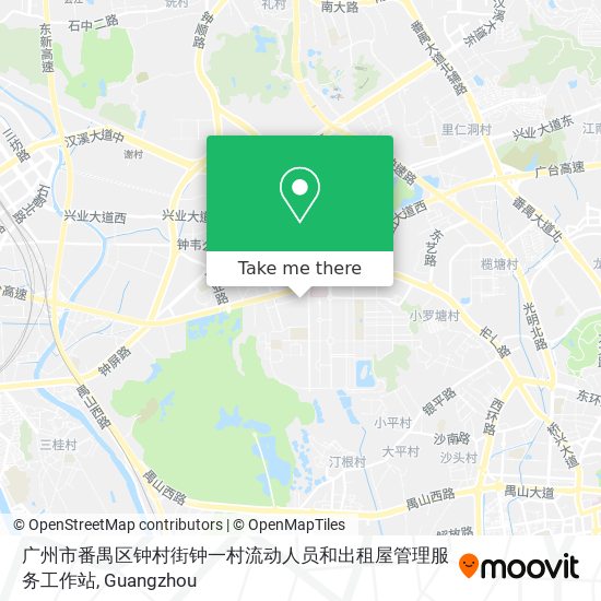广州市番禺区钟村街钟一村流动人员和出租屋管理服务工作站 map