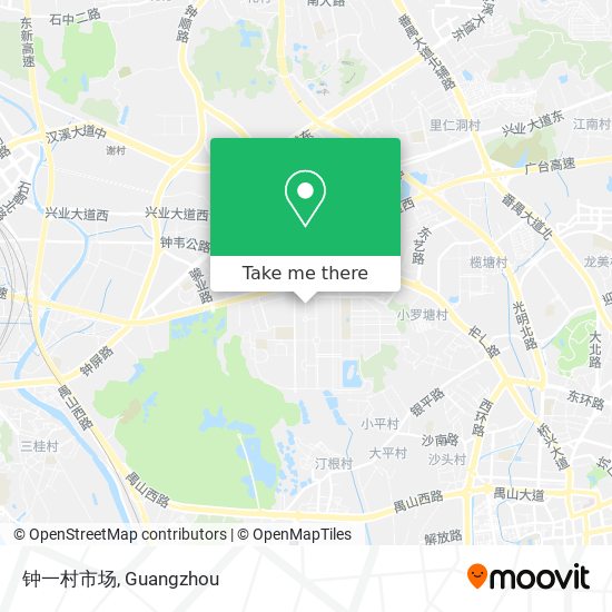 钟一村市场 map