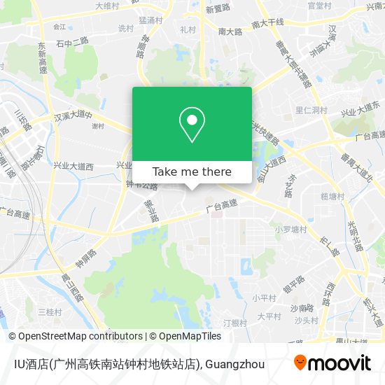 IU酒店(广州高铁南站钟村地铁站店) map