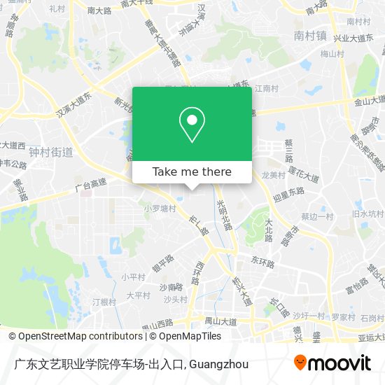 广东文艺职业学院停车场-出入口 map