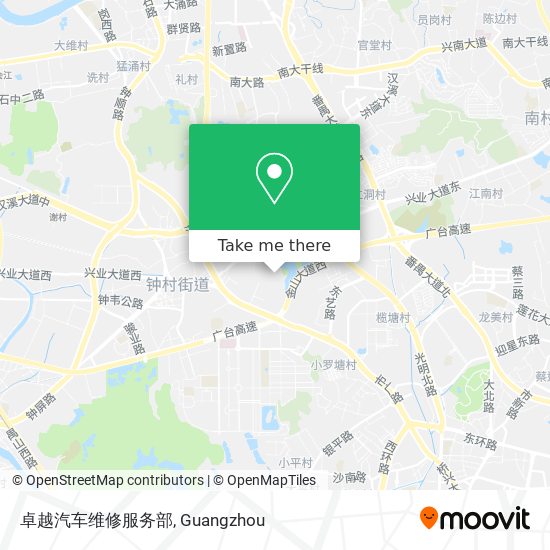 卓越汽车维修服务部 map