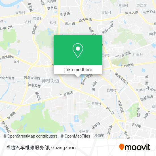 卓越汽车维修服务部 map