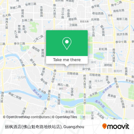 丽枫酒店(佛山魁奇路地铁站店) map