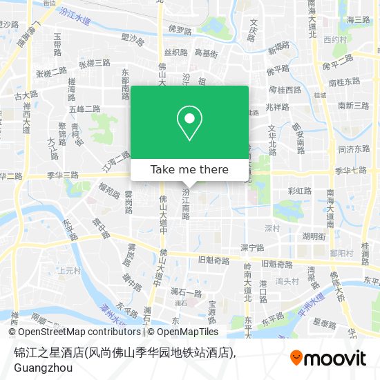 锦江之星酒店(风尚佛山季华园地铁站酒店) map