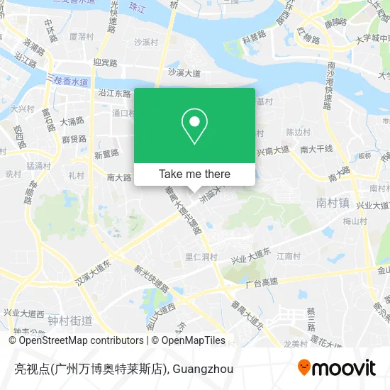 亮视点(广州万博奥特莱斯店) map