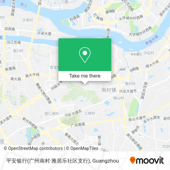 平安银行(广州南村·雅居乐社区支行) map