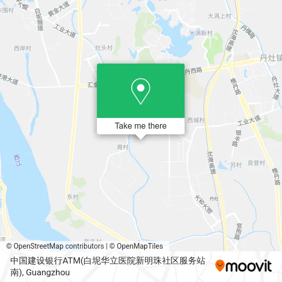 中国建设银行ATM(白坭华立医院新明珠社区服务站南) map