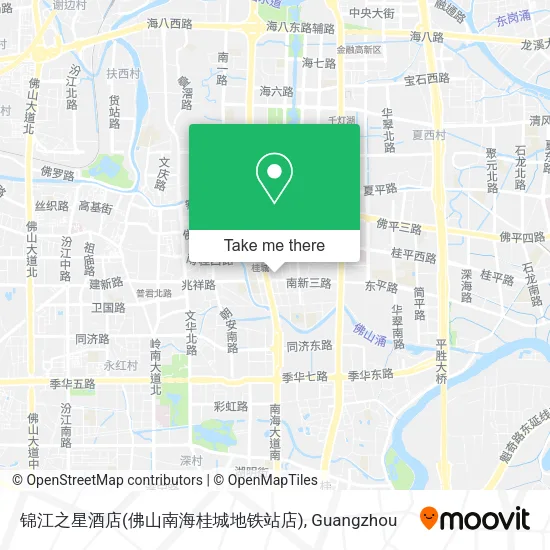 锦江之星酒店(佛山南海桂城地铁站店) map