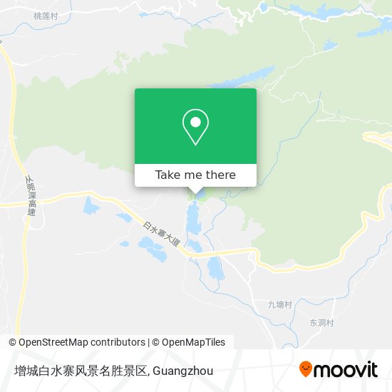 增城白水寨风景名胜景区 map