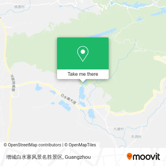 增城白水寨风景名胜景区 map
