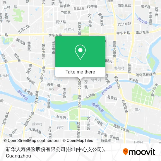 新华人寿保险股份有限公司(佛山中心支公司) map