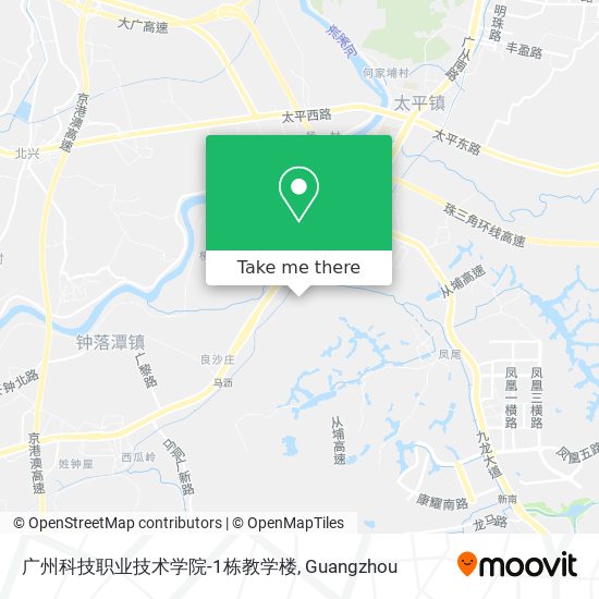 广州科技职业技术学院-1栋教学楼 map