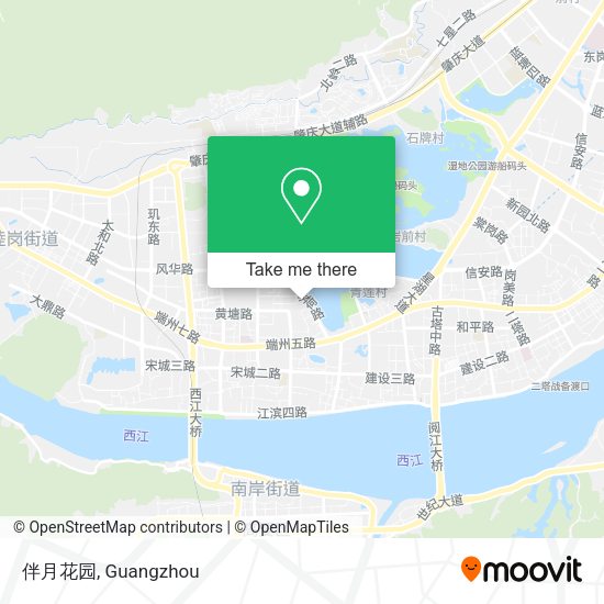 伴月花园 map
