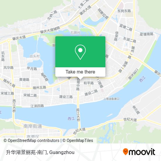 升华湖景丽苑-南门 map