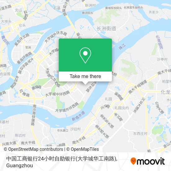 中国工商银行24小时自助银行(大学城华工南路) map