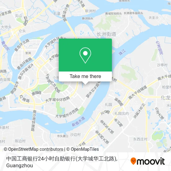 中国工商银行24小时自助银行(大学城华工北路) map
