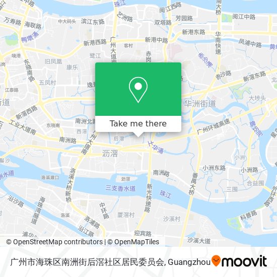 广州市海珠区南洲街后滘社区居民委员会 map