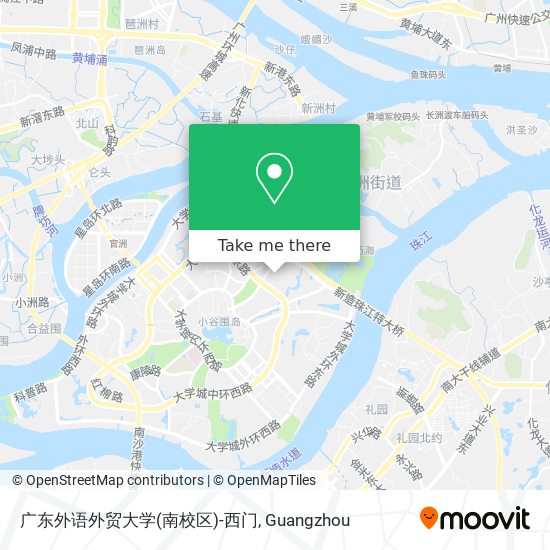 广东外语外贸大学(南校区)-西门 map