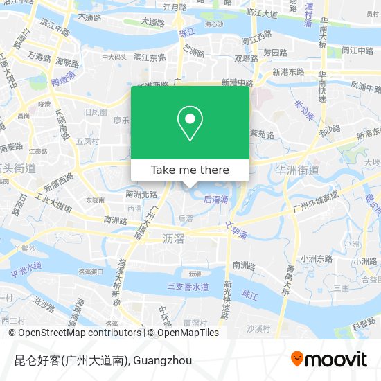 昆仑好客(广州大道南) map